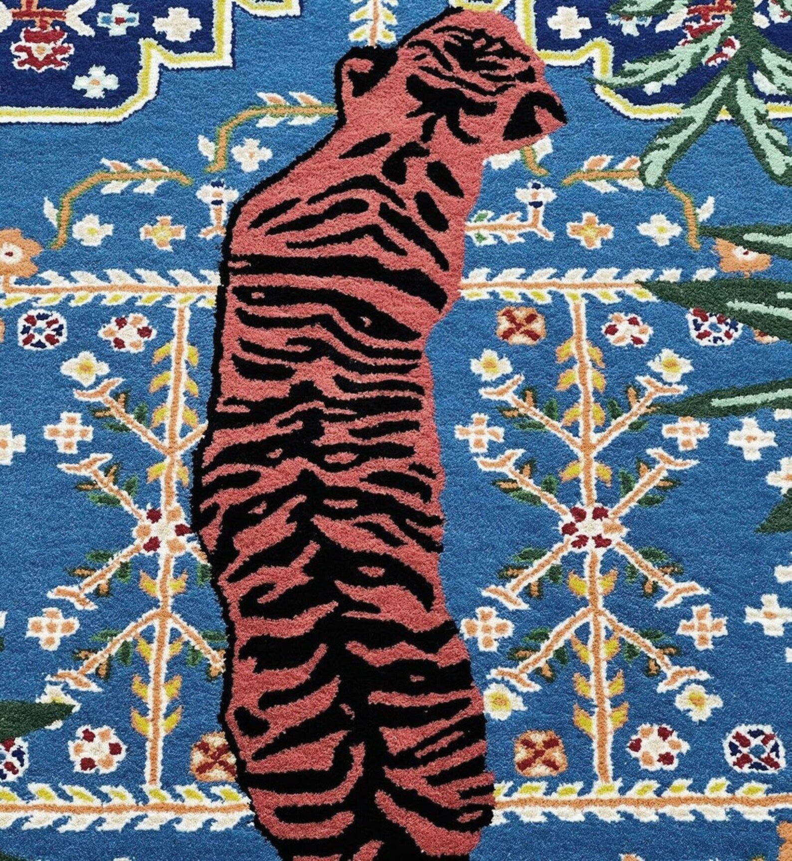 Tiger Print Hand Tufted Woolen Area Rugs - Alef home