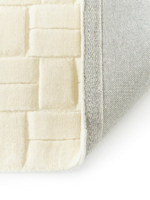 White Brick Hand Tufted Woolen Rug - Alef home