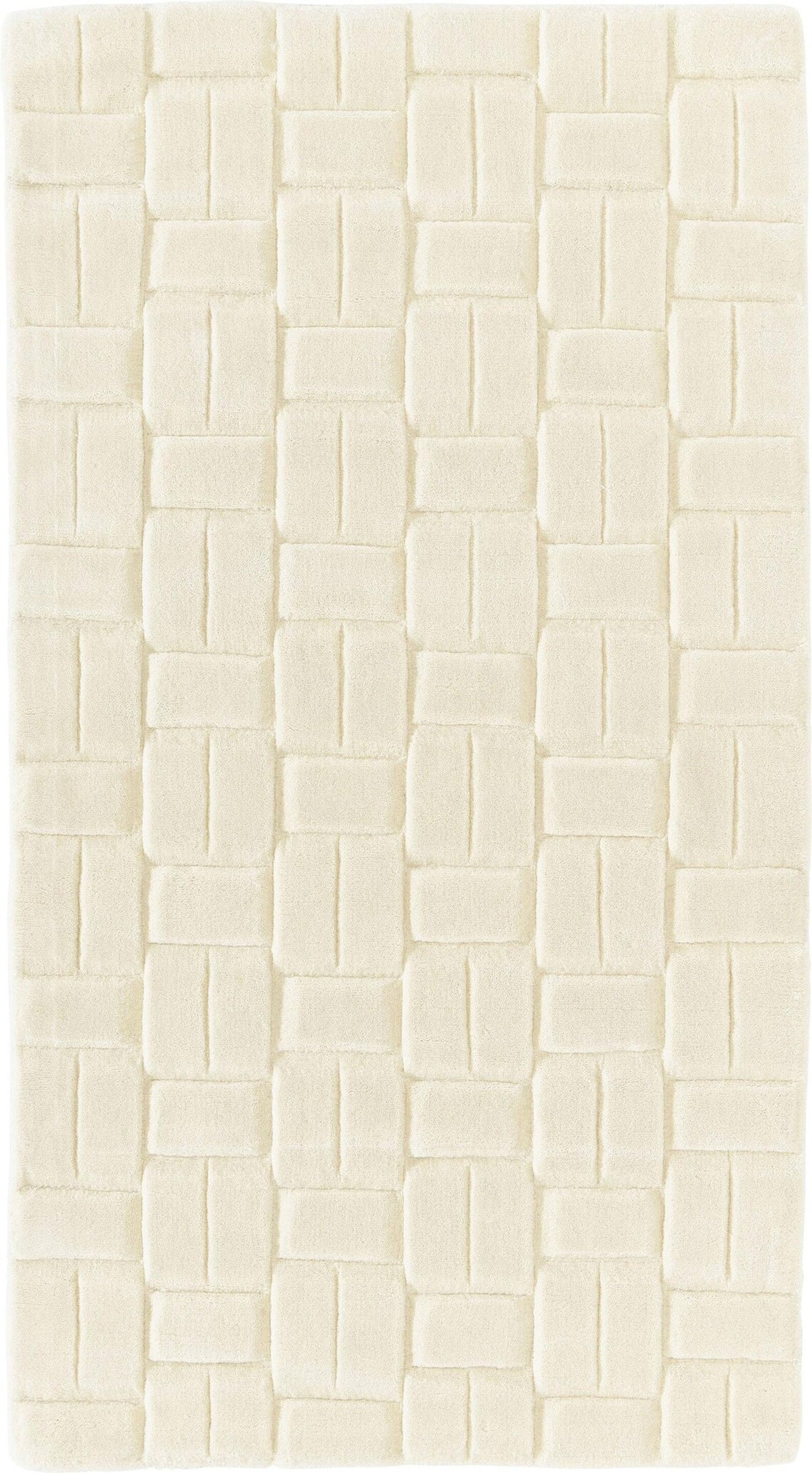 White Brick Hand Tufted Woolen Rug - Alef home