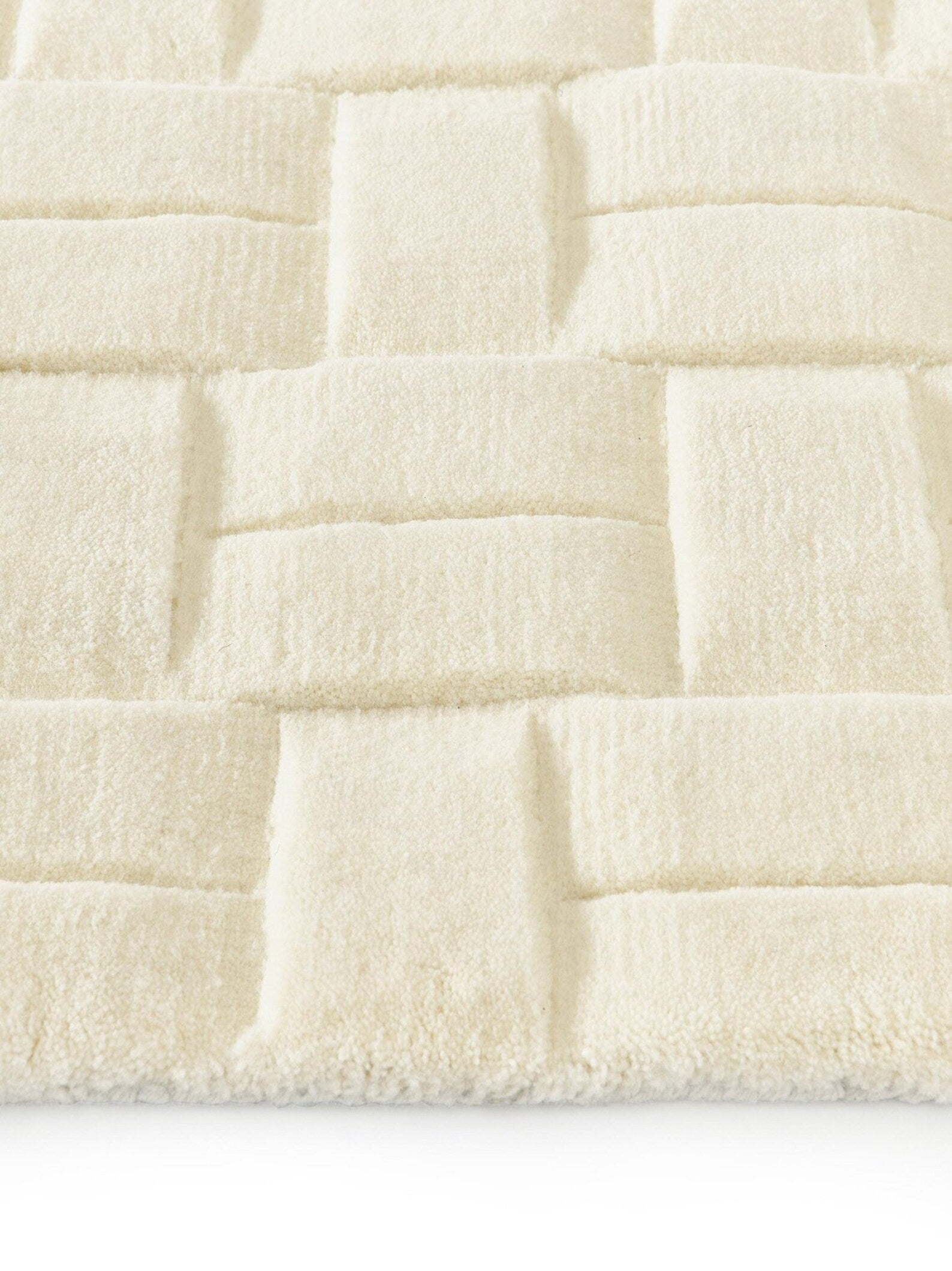 White Brick Hand Tufted Woolen Rug