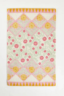 Geometrical Hand Tufted Woolen Area