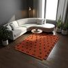 Floral Hand Tufted Woolen Area Rug Rust