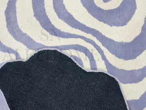 Irregular Wool Area Rug – Hand-Tufted Wavy Shape Artistic Carpet for Home - Alef home