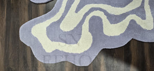 Hand-Tufted Wool Rug – Irregular Abstract Design Carpet for Modern Living Room Home Decor - Alef home