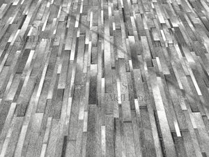 Grey Cowhide Patchwork Area Rug – Handmade Hair-On Leather Carpet for Modern Home Room Decor - Alef home