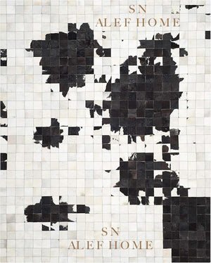 Black & White Cowhide Patchwork Rug – Handmade Hair-On Leather Carpet for Contemporary Home Décor