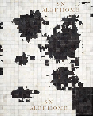 Black & White Cowhide Patchwork Rug – Handmade Hair-On Leather Carpet for Contemporary Home Décor - Alef home