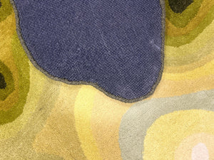 Hand-Tufted Green Wool Rug – Abstract Modern Area Carpet for Contemporary Living Room Décor - Alef home