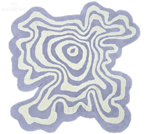 Hand-Tufted Wool Rug – Irregular Abstract Design Carpet for Modern Living Room Home Decor - Alef home