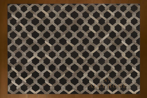 Handmade Cowhide Patchwork Rug: Rustic Farmhouse Leather Carpet