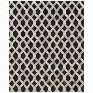 Handmade Cowhide Patchwork Rug: Rustic Farmhouse Leather Carpet