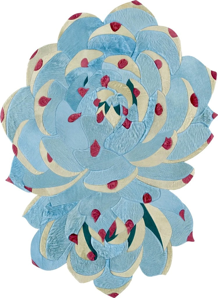 Leather Flower Rug - Alef home