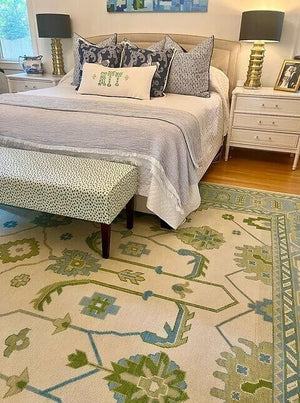 Turkish Oushak Rug Charcoal Colour - Alef home