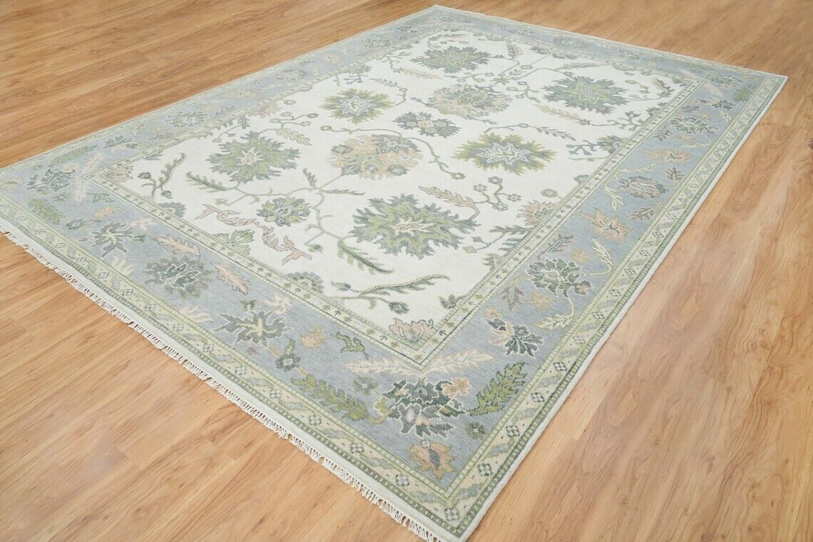 Turkish Rug, Area Carpet, Vintage Rug, Floral Oushak Carpet, 53x83 inches Beige Carpet, Anatolian Indoor Rugs, 2024 Wool Bedroom Rugs, 12342