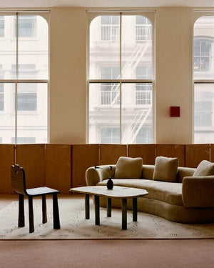 Hand Tufted Rug Erased Pattern Design White And Green - Alef home