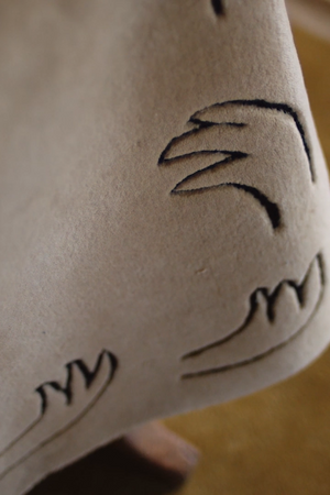 Hand Tufted Rug Erased Pattern Design White And Green - Alef home