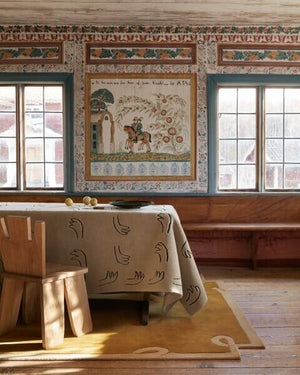 Hand Tufted Rug Erased Pattern Design White And Green - Alef home