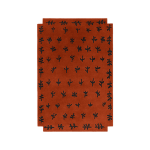 Floral Hand Tufted Woolen Area Rug Rust - Alef home