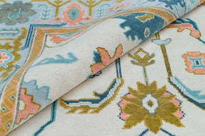 Modern Design Hand Knotted Oushak Rug - Alef home